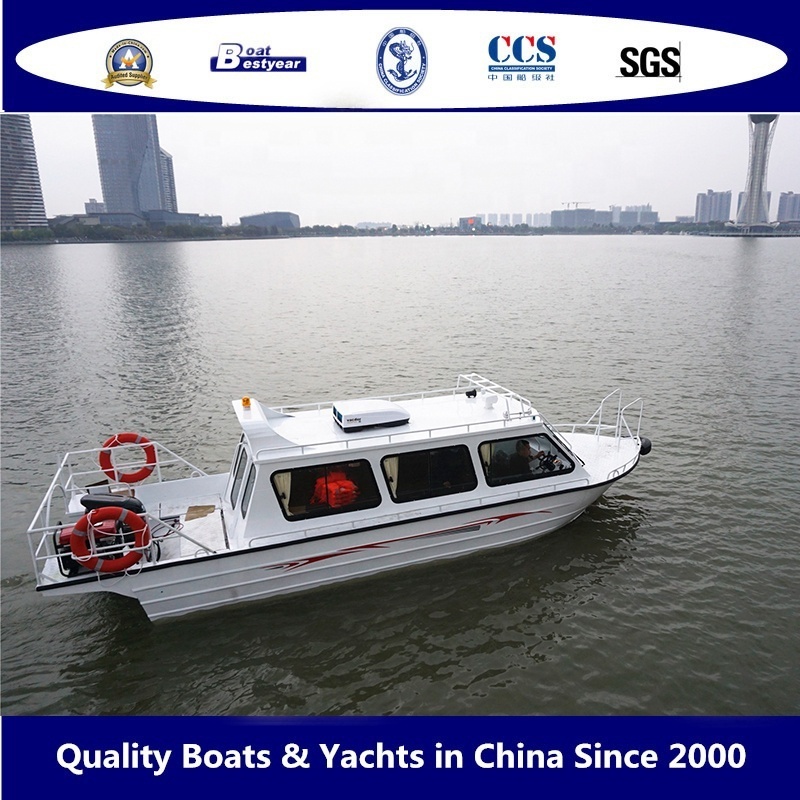 Bestyear New designed 8.38m Aluminum Passenger Cabin Boat for 12 persons