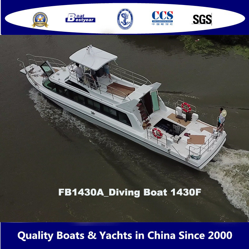 Bestyear 16.20m Fiberglass Passenger Boat for Diving or Sightseeing Pb1620A Dive boat