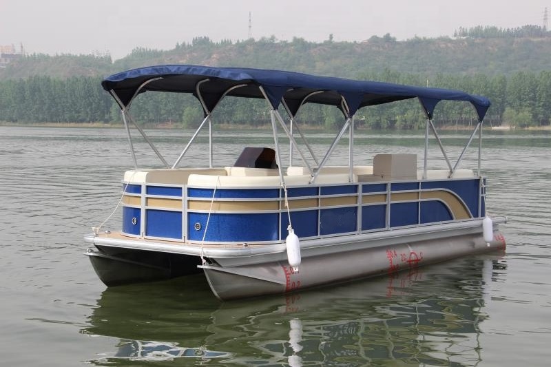 Aluminum pontoon boat Catamaran Water Craft 735 boat