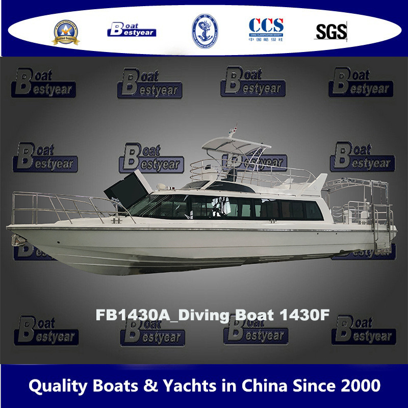 Bestyear 16.20m Fiberglass Passenger Boat for Diving or Sightseeing Pb1620A Dive boat