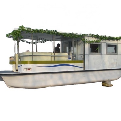 Electric E750 Boat fiberglass pontoon boat