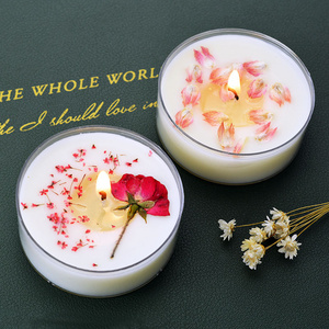 Dry Flower Shaped Candles Soybean Wax Wedding Ceremony Colorful Candle Cup Gift Box Hand Gift Low Temperature Candle