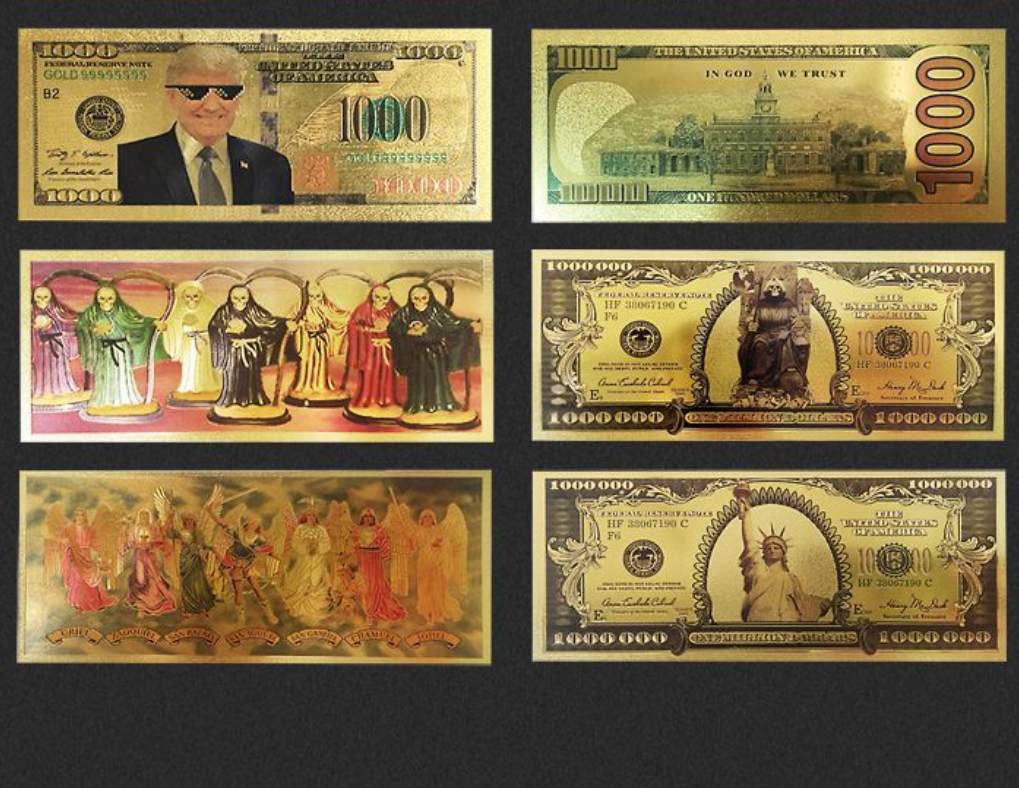 Customized gold foil USA dollar banknote United states $100 dollar bills Gold Foil Banknote For Collectible