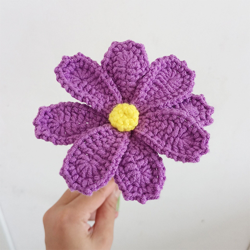 Eternal Flowers Handmade Knit Artificial Flower Home Decoration Crochet Flowers Bouquet Valley Mulberry Decorative