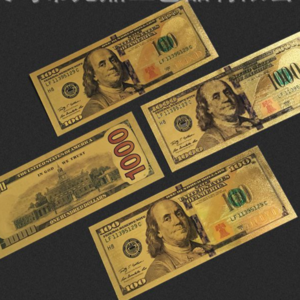 Customized gold foil USA dollar banknote United states $100 dollar bills Gold Foil Banknote For Collectible