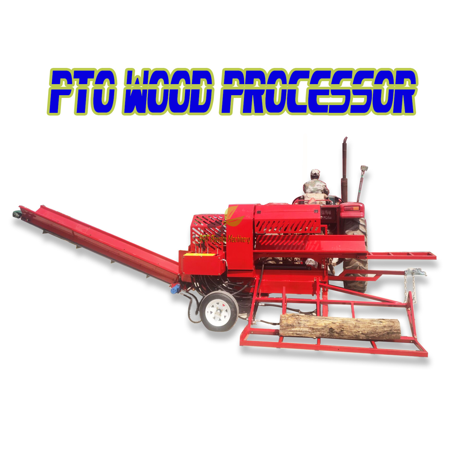 Processed CE Approved Tractor Powered Pto Firewood Processor Mechanical  Production Log Splitter