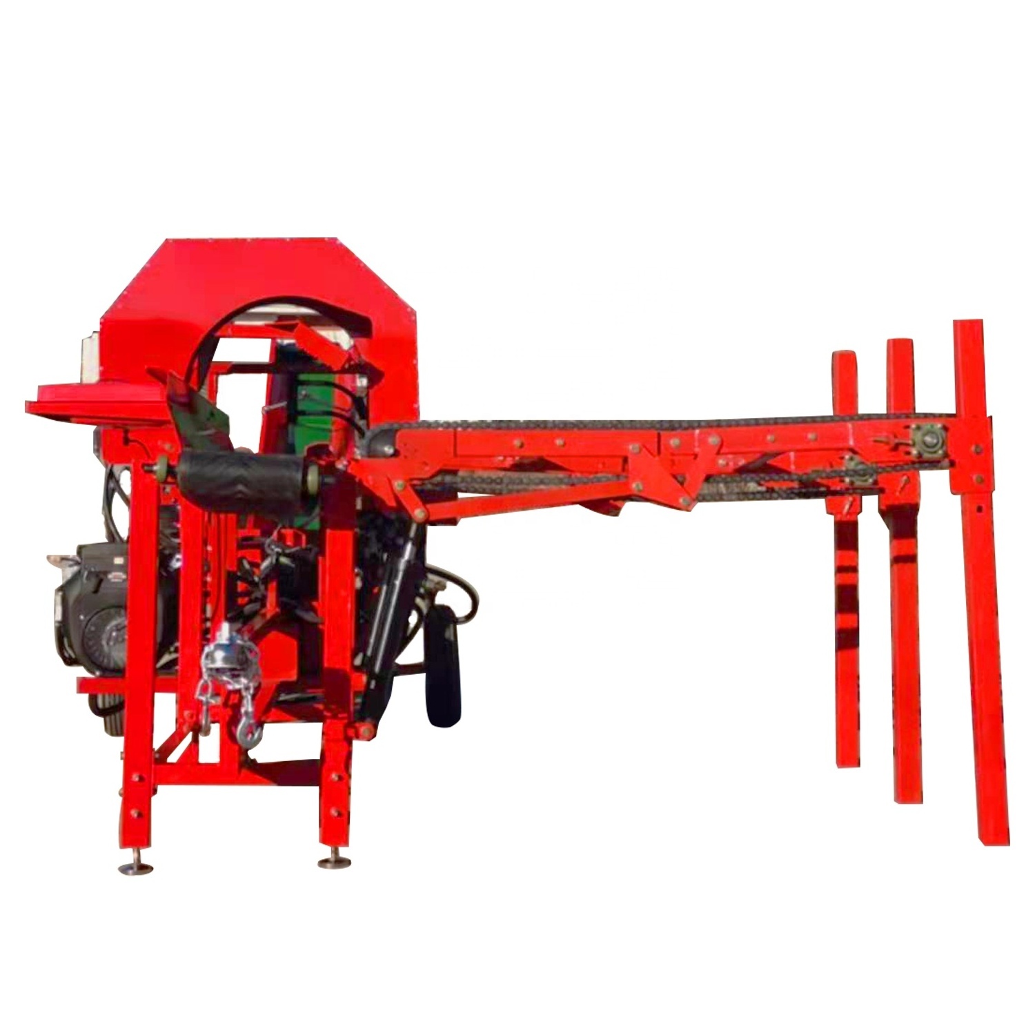 Petrol engine all-in-one forestry machinery 35T heavy duty firewood processor