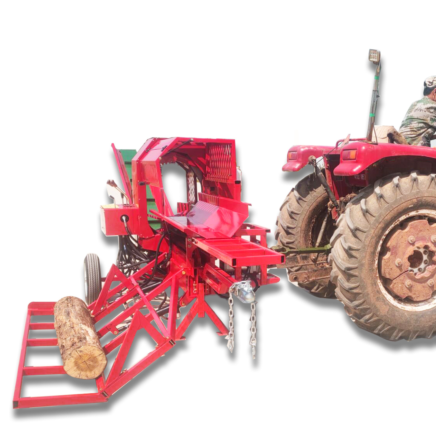 Processed CE Approved Tractor Powered Pto Firewood Processor Mechanical  Production Log Splitter