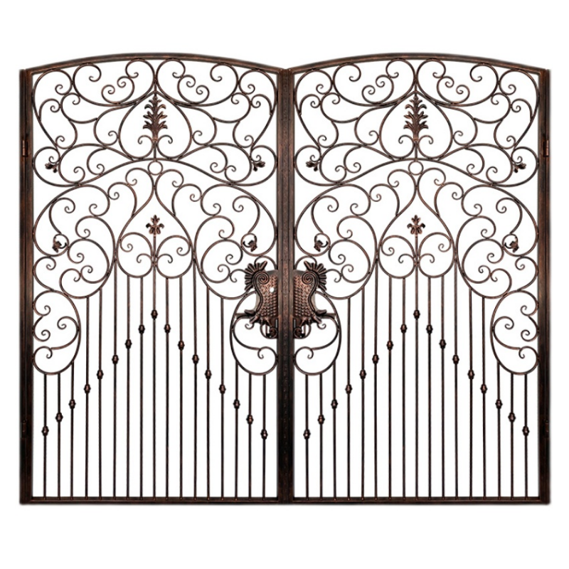 Explosive New Products Arch Steel Doors Wrought Iron Villa Gate Designs Main Entrance Glass Door