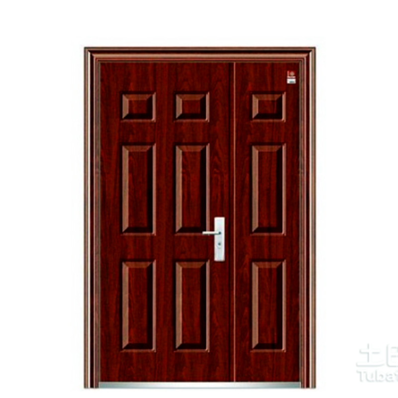 Double swing steel fire rated doors fire-proof metal door