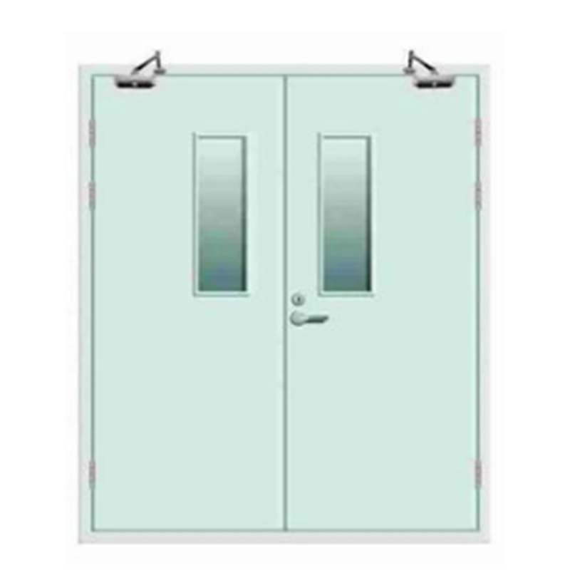 Double swing steel fire rated doors fire-proof metal door