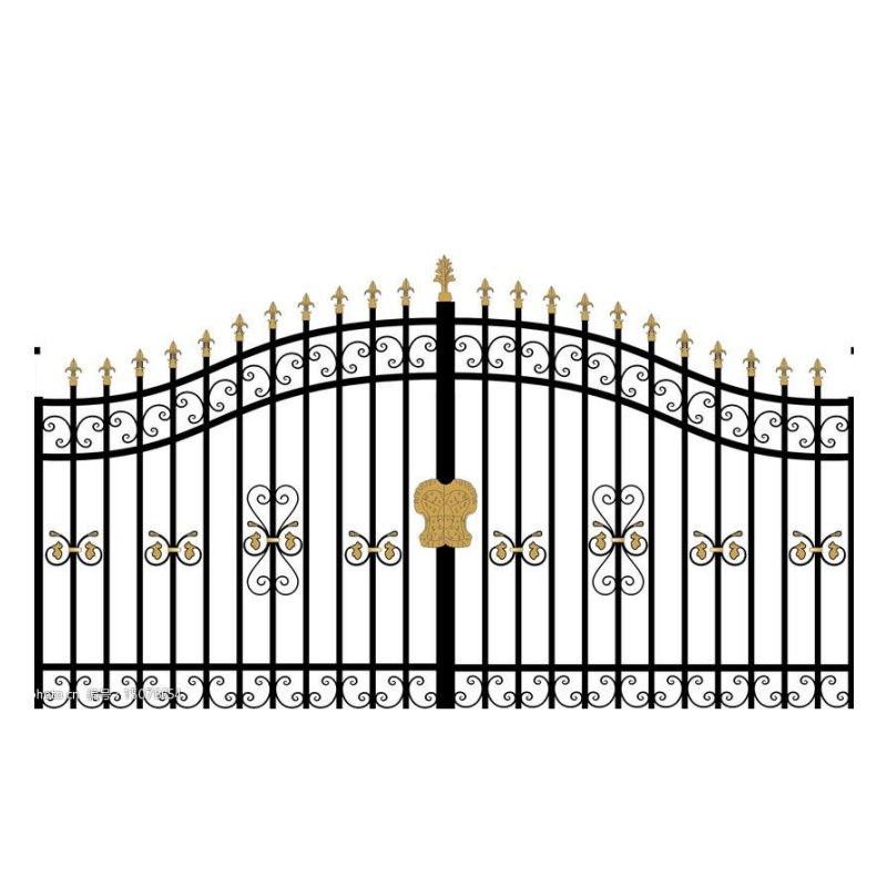 Custom Design Tree Pattern Wrought Iron Driveway Gate Double Swing Electric/Manual Open Gates