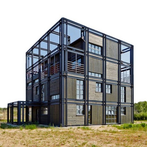 Fast Construction Prefabricated Modern Glass House Steel Structure School Building House