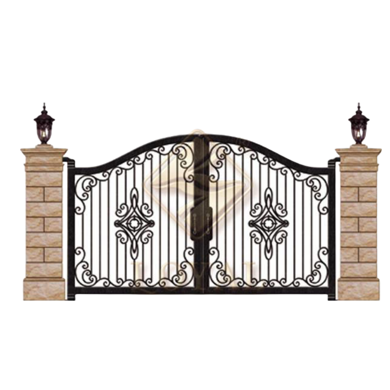 Explosive New Products Arch Steel Doors Wrought Iron Villa Gate Designs Main Entrance Glass Door