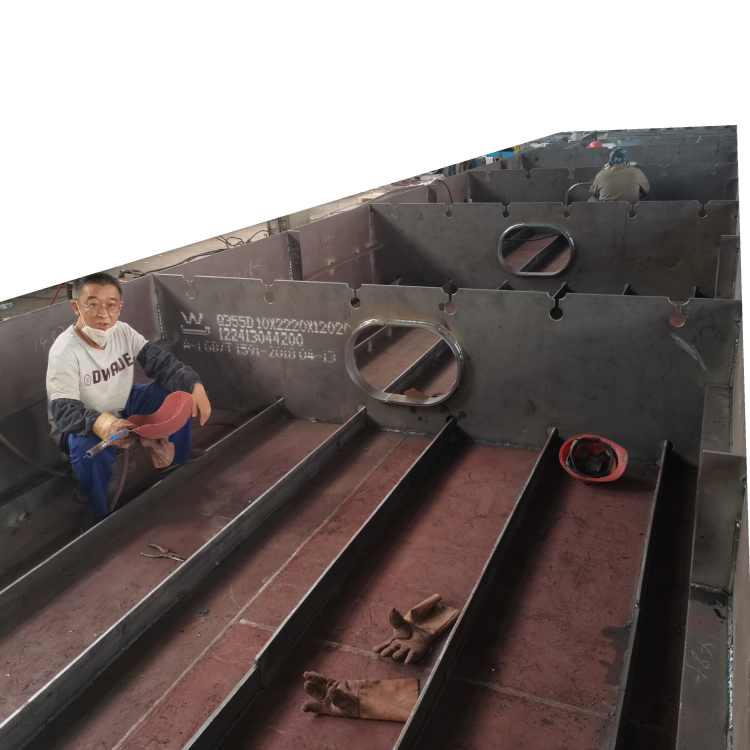 A992 A572 Q345 structural steel beam fabrication welded hot dipped galvanized steel plate girder for steel structure bridge