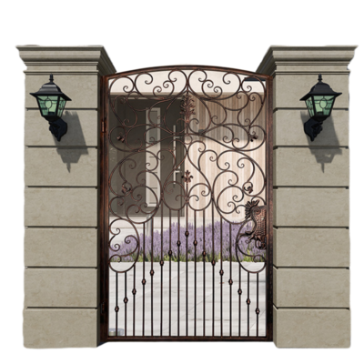 Explosive New Products Arch Steel Doors Wrought Iron Villa Gate Designs Main Entrance Glass Door