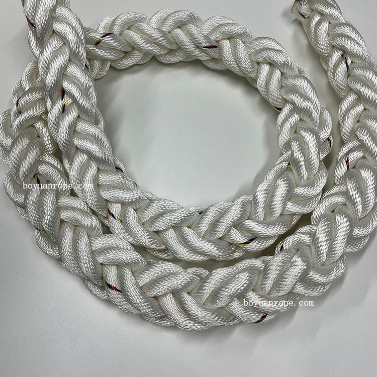 Hot Sale Double Braided Polyester Rope 40mm 80mm 100mm Nylon Rope Polyester Mooring Rope