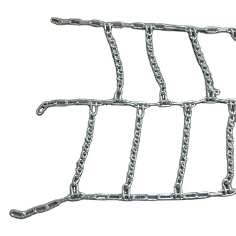 Dual truck tire chains with V bar, Dual truck chains