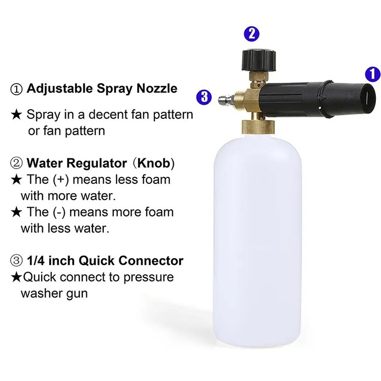 Factory Price Professional Foam Cannon Snow Foam Lance Pressure Washer Gun Snow Foam Lance