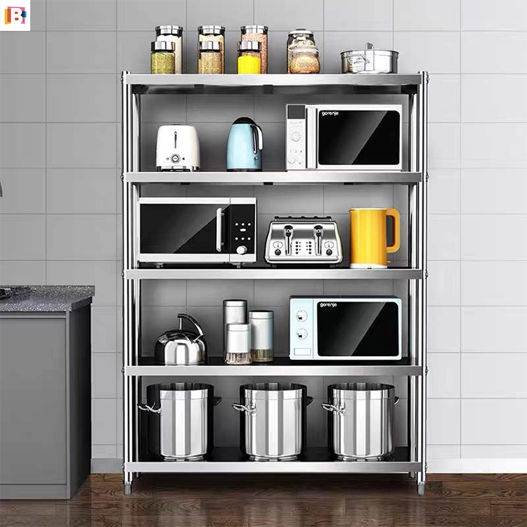 Commercial Restaurant Stainless Steel Kitchen Storage Rack Shelf With Plate Shelves