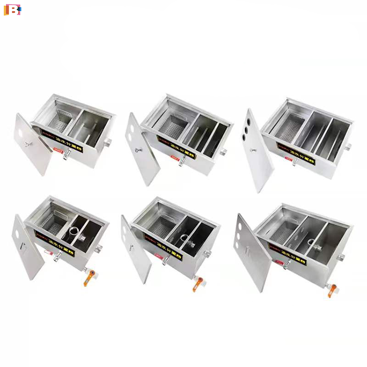 Stainless Steel Oil Water Separator Grease Trap For Commercial Kitchen