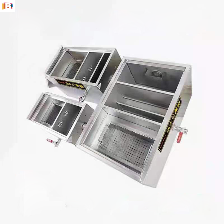 Stainless Steel Oil Water Separator Grease Trap For Commercial Kitchen