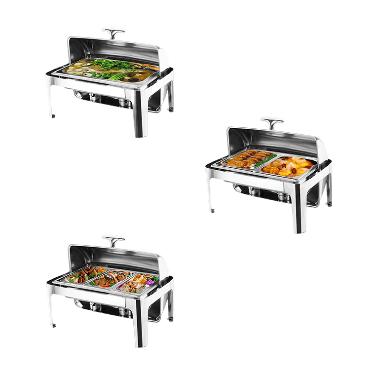 Buffet food warmer buffet chafing dishes in dubai food warmer equipment oval shape marble buffet ceramic food warmer