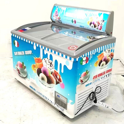 ice cream freezer display 400l upright display freezer portable mini ice cream display freezer