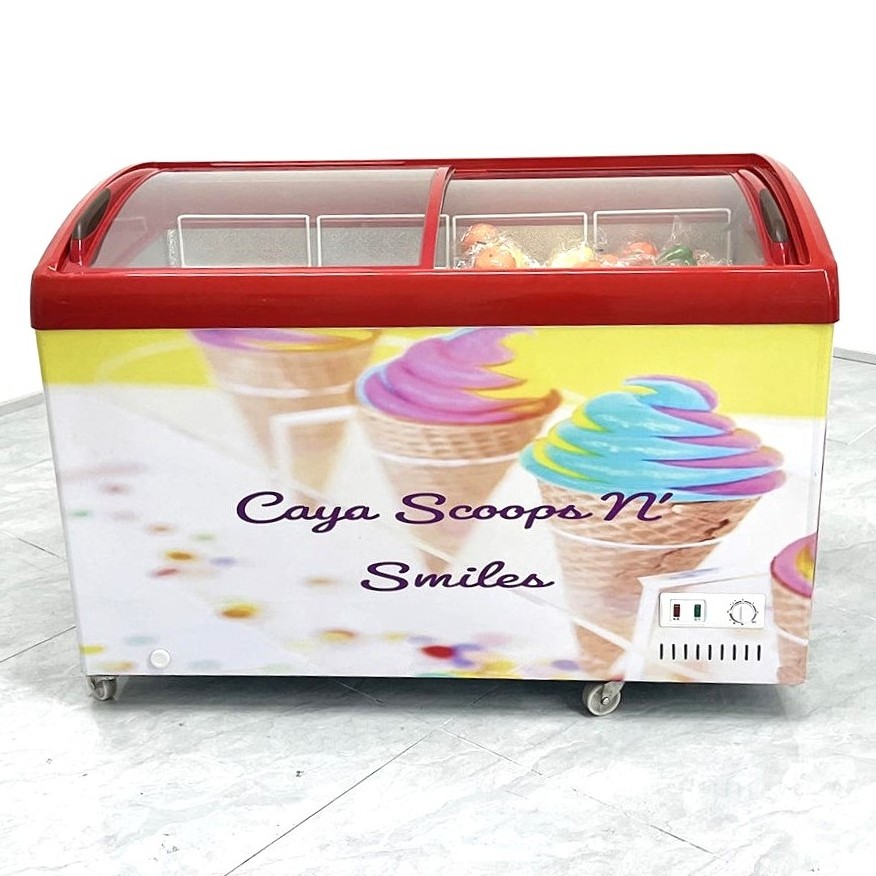 High quality Commercial Display Refrigerator Supermarket frost-free ice cream freezer display cabinet Freezer