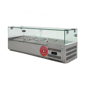 Stainless Steel Refrigerator Salad Sandwich Pizza Prep Table Commercial Commercial Prep Station