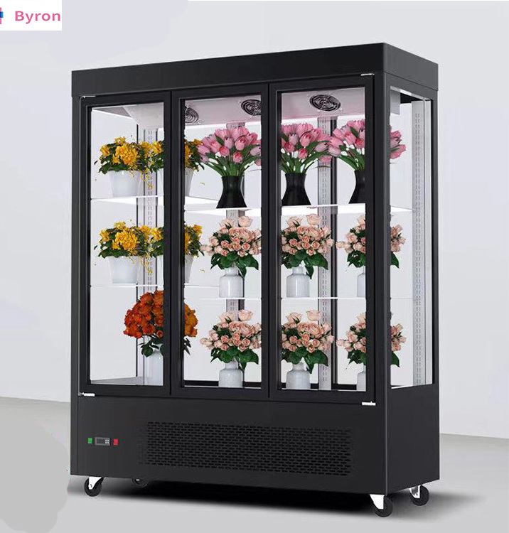 used flower refrigerator refrigerated showcase for flower fresh flowers display refrigerator