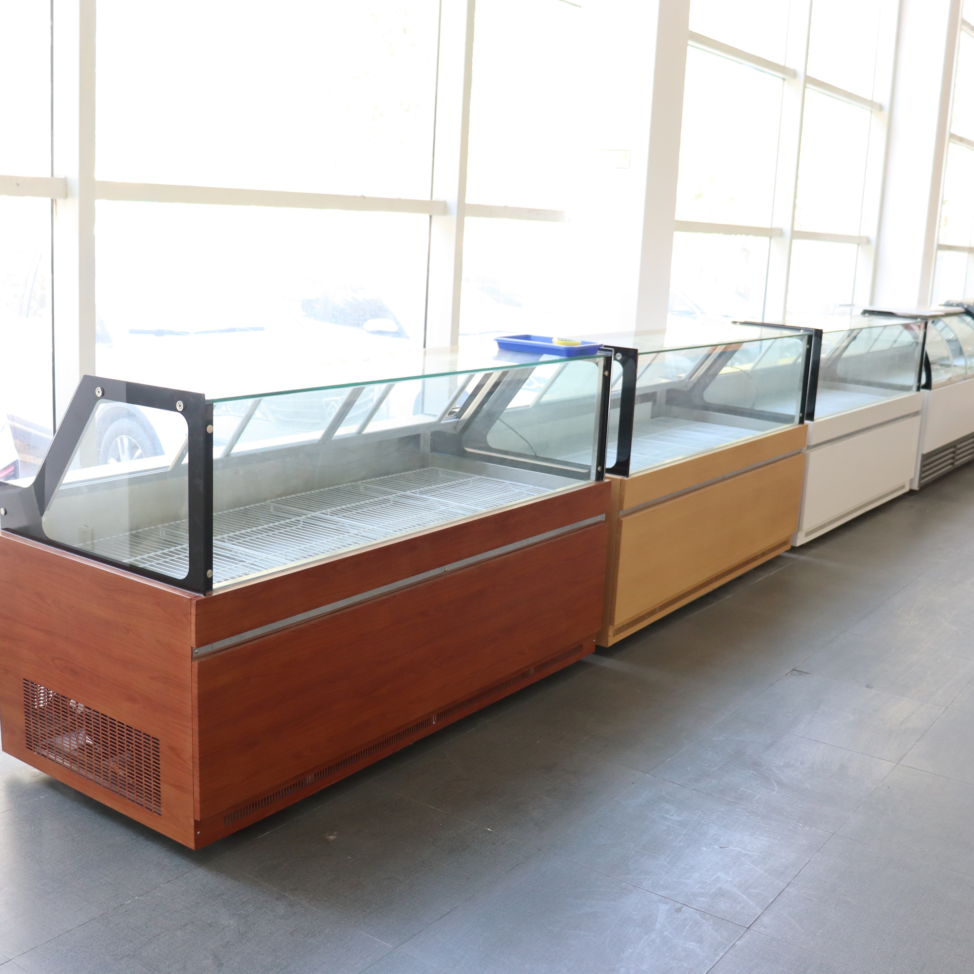 display meat freezer  catering stand for food display chiller curved glass catering stand for food display supermarket