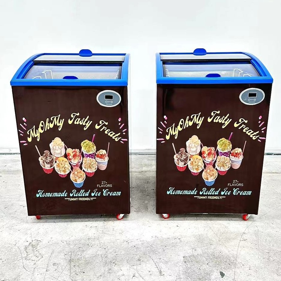 ice cream freezer display 400l upright display freezer portable mini ice cream display freezer