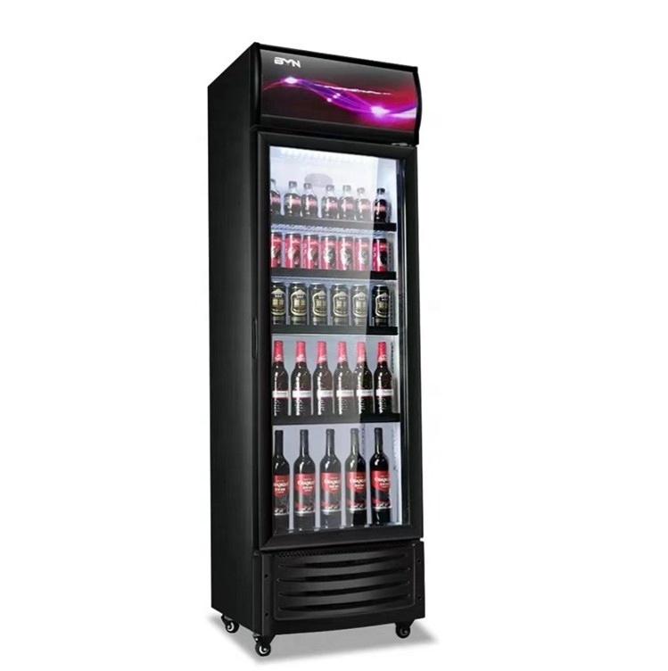 300L Factory direct supermarket convenience store beverage refrigerator one two three door beverage cabinet