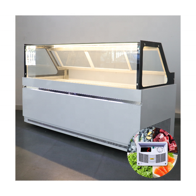 display meat freezer  catering stand for food display chiller curved glass catering stand for food display supermarket