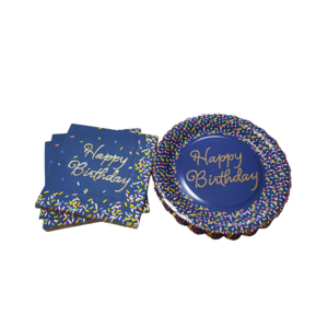 Factory Custom Disposable Biodegradable Printed Party Paper Napkins Paper Plates