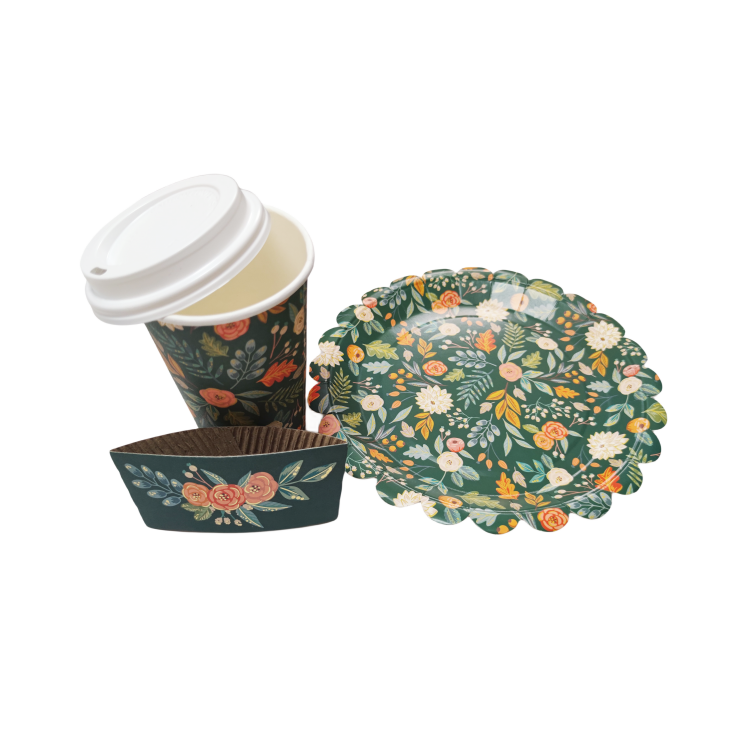 Factory Custom Disposable Biodegradable Printed Party Paper Napkins Paper Plates