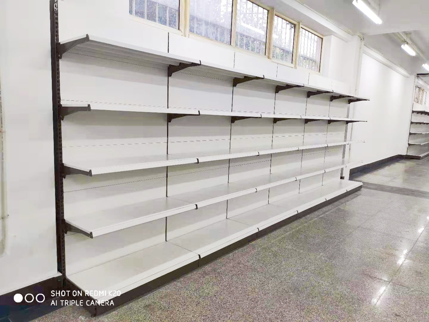 Custom supermarket shelf display racks Retail Store Shelf Heavy Duty gondola shelving double-sided supermarket shelves