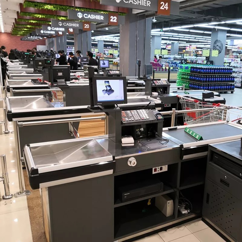 Low Price Grocery Store Retail shop  Supermarket Equipment Good Quality Convenience Store Checkout Counter for Wholesale