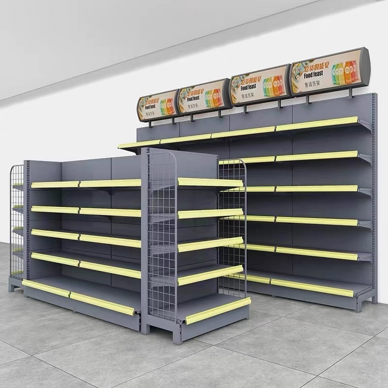 Custom supermarket gondolas shop shelves display rack supermarket gondola shelf for retail store super market racks