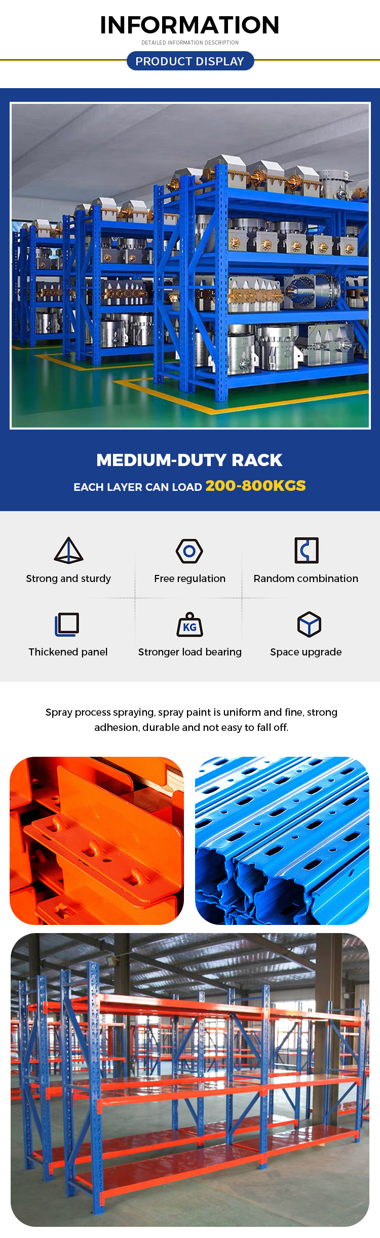 Custom Medium duty Garage Racking Shelves Steel Warehouse Shelf Metal Storage Rack pallet shelf and rack industrial racking