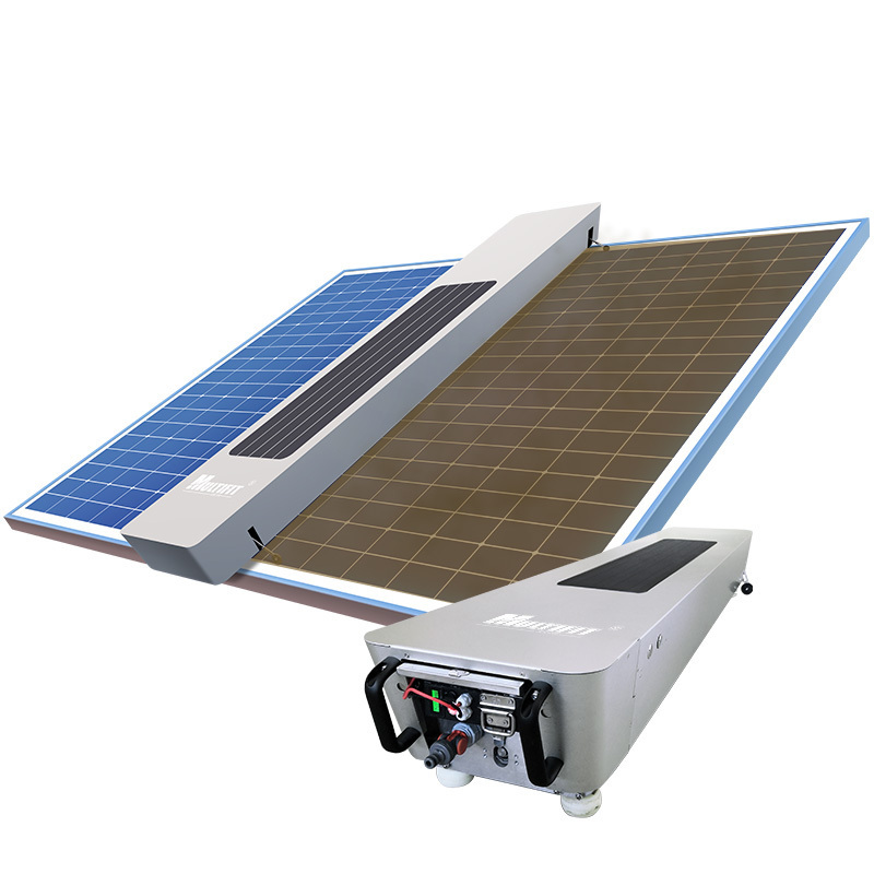 Position Adjustment Solar Cleaning Brush Automatic 990mm Solar Panel Cleaning Robot With Remote Control