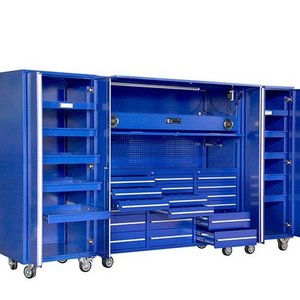 Hot Selling Hgh Quality Workshop Stainless Steel Garage 72 inch Tool Chest And Roller Cabinet Blue