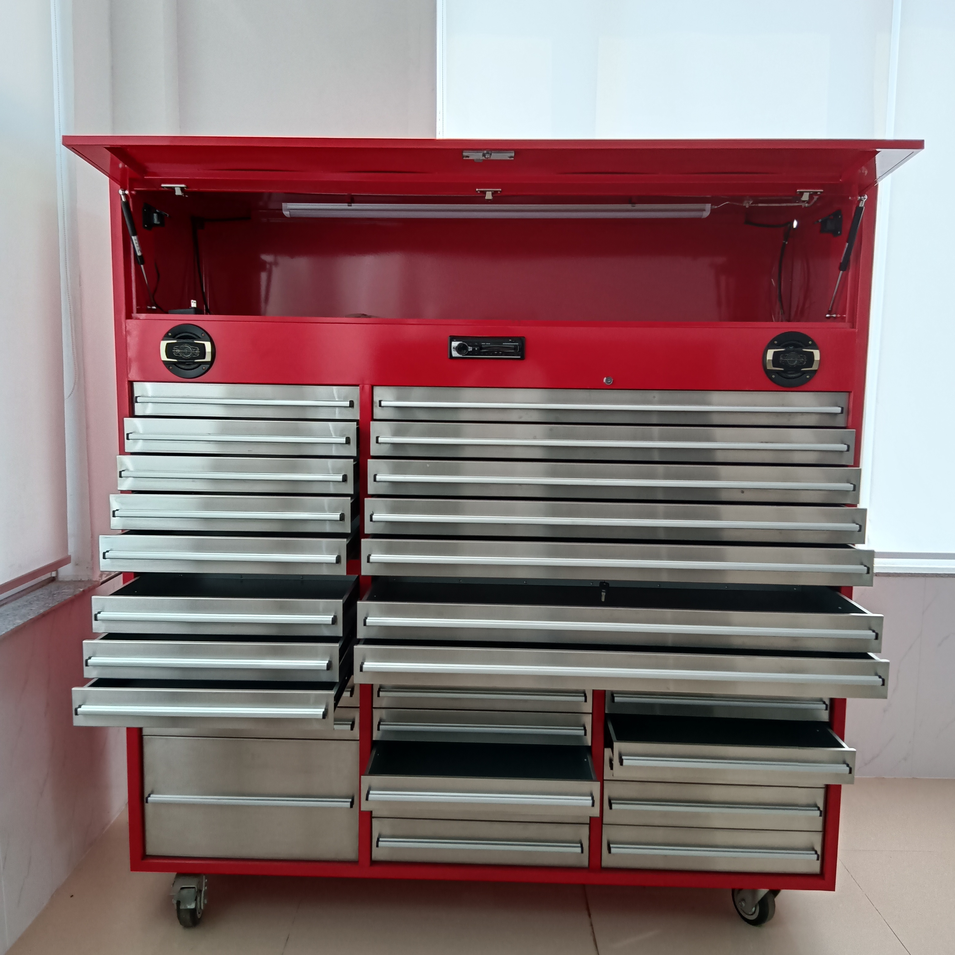 Drawers welded ball bearing slides rolling tool box tool chest tool cabinets on wheels