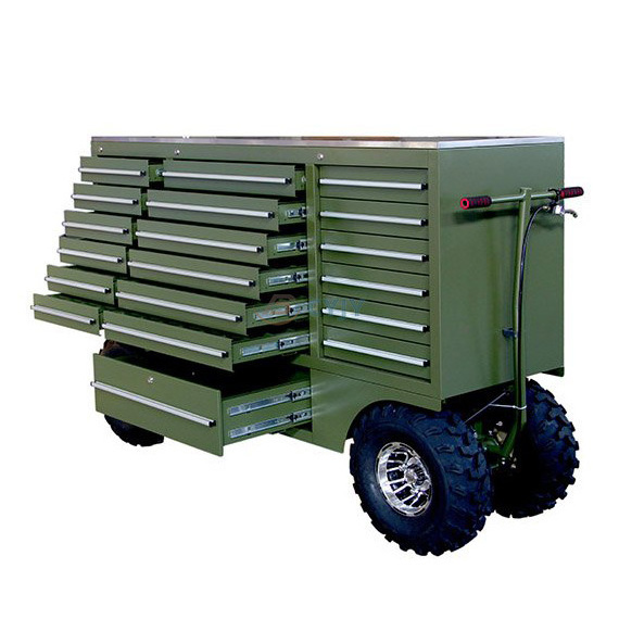 High Grade Iron 7 drawers tool box pit cart OEM racing tool box pit carts heavy duty big wheels pit cart