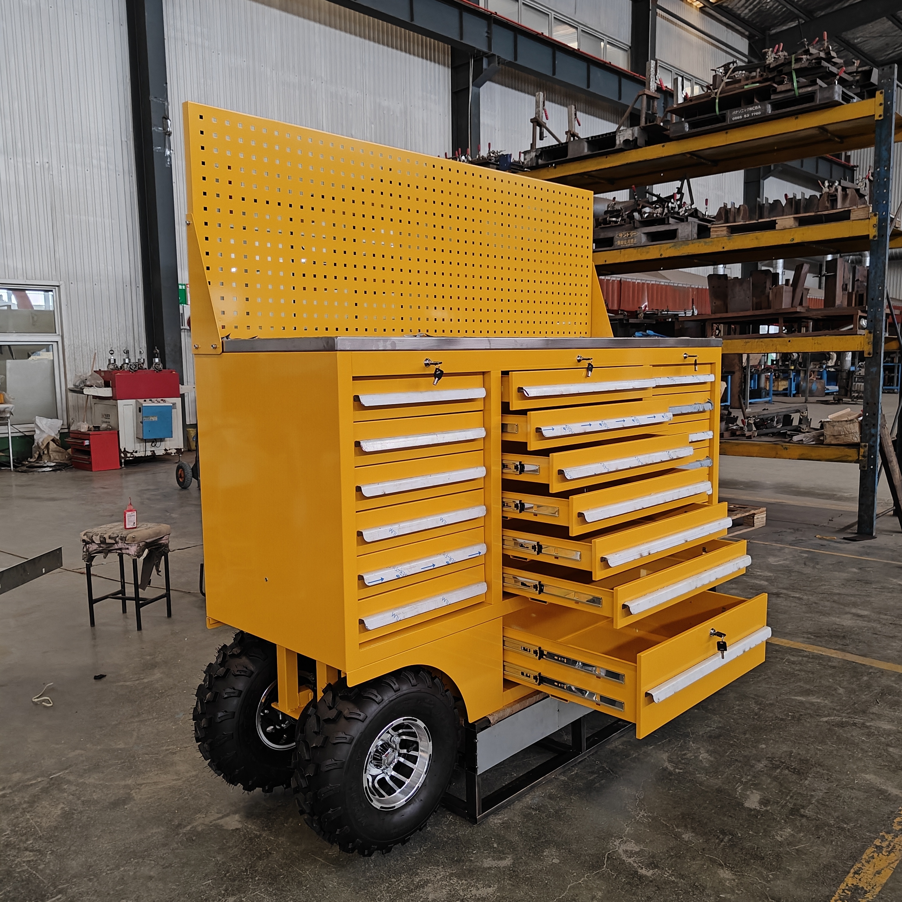 Customize Popular Hand-propelled Tool Cart And Toolbox And Steel Workshop Metal Tool Cabinet