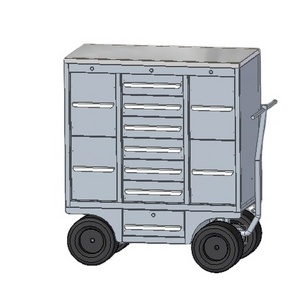 Factory Directly Selling Garage Tool Cabinet Heavy Duty Tool Pit Cart With Big Wheels