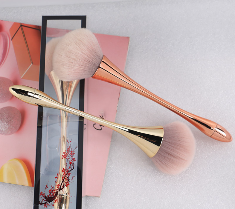 Luxury synthetic kabukis malla brushes cruelty free refillable loose powder makeup  brush single