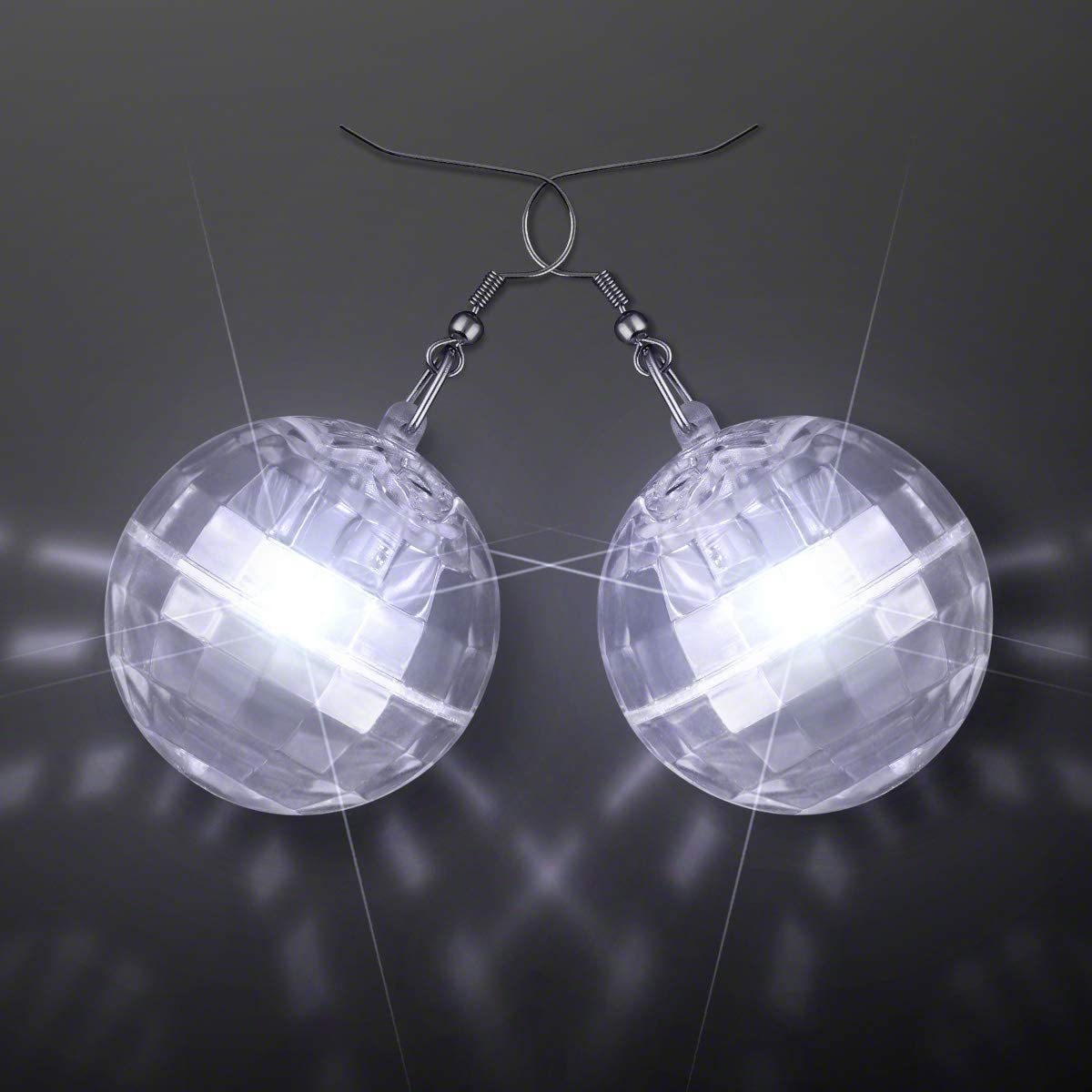 Fancy Earrings For Party Girls Hook Bedazzled Light Up Led Disco Sparkle Ball Dangle Drop Earrings Fashion Earrings 2023