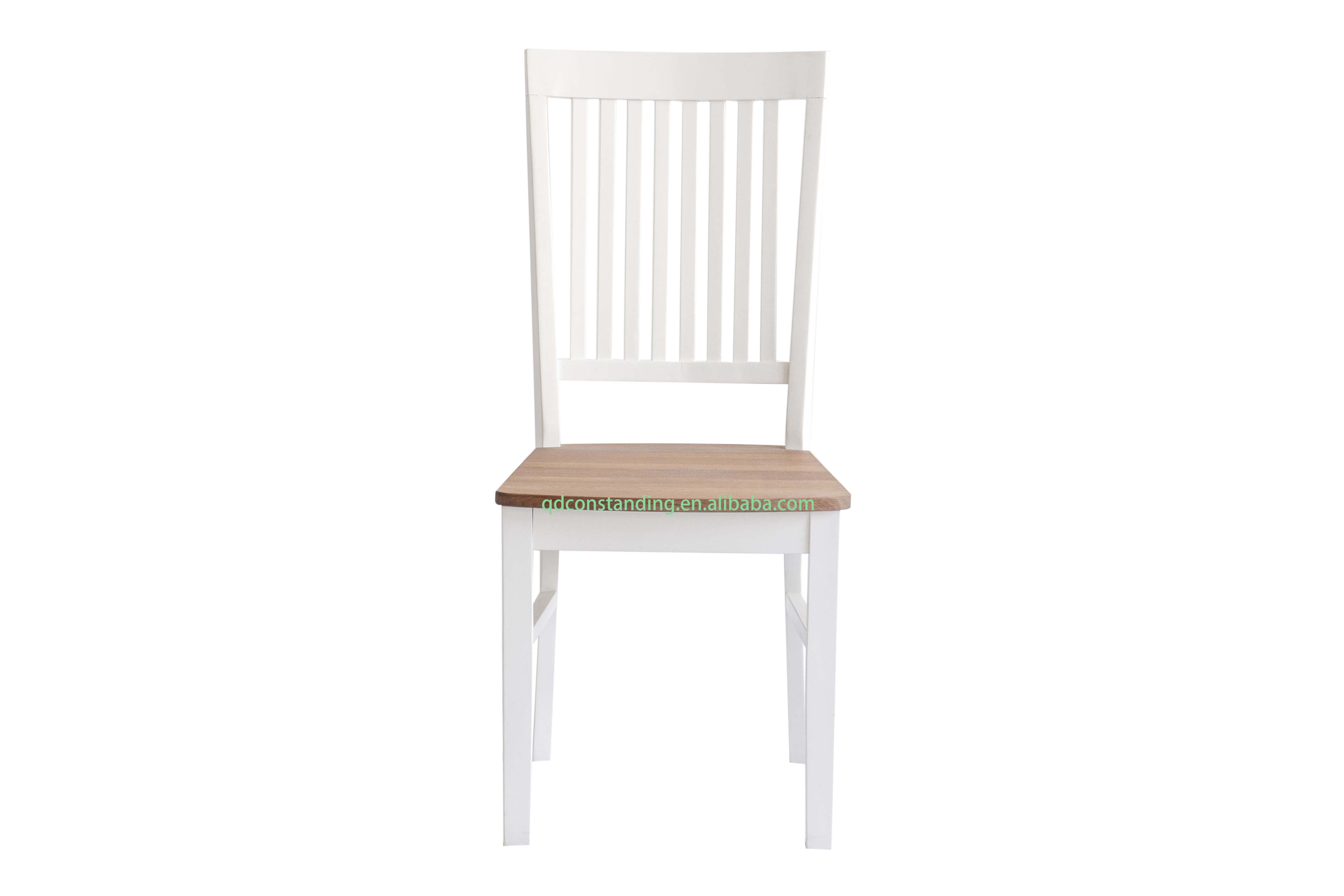 Contemporary White Wholesale Indoor Hotel Space Saving Spindle Back Wooden Dining Chair